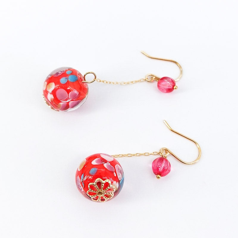 Pendientes Japoneses Rojos