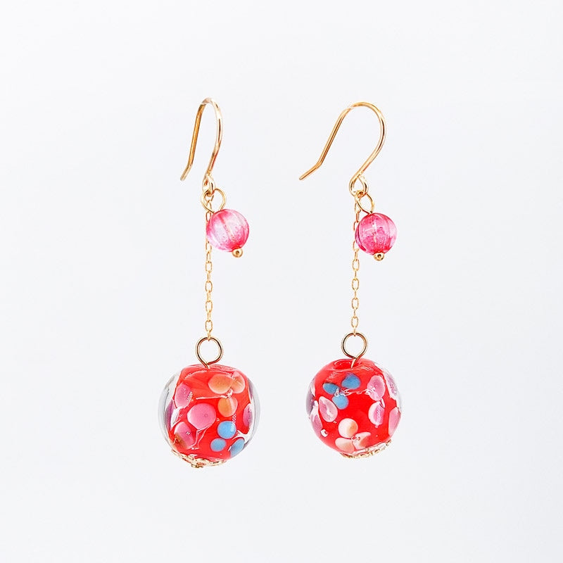Pendientes Japoneses Rojos