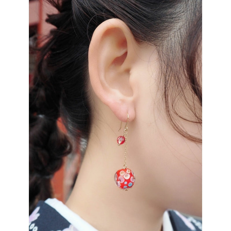 Pendientes Japoneses Rojos
