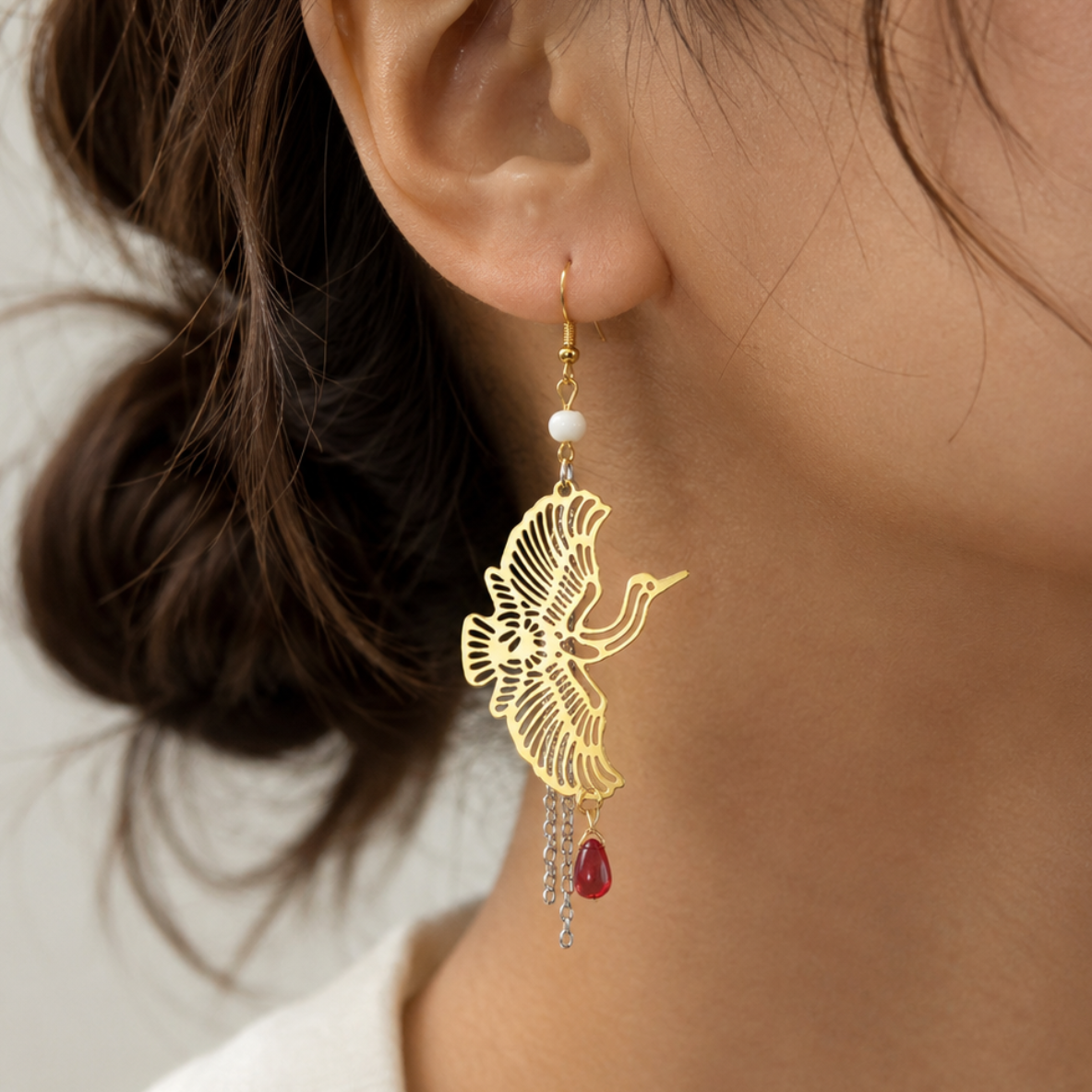 Pendientes Japoneses Tsuru