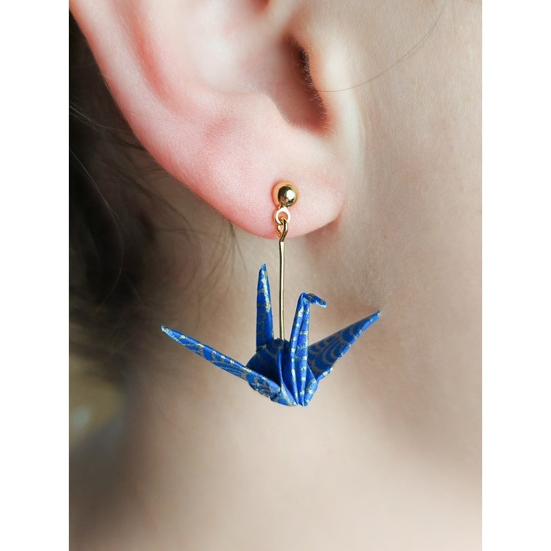 Pendientes Origami Azul
