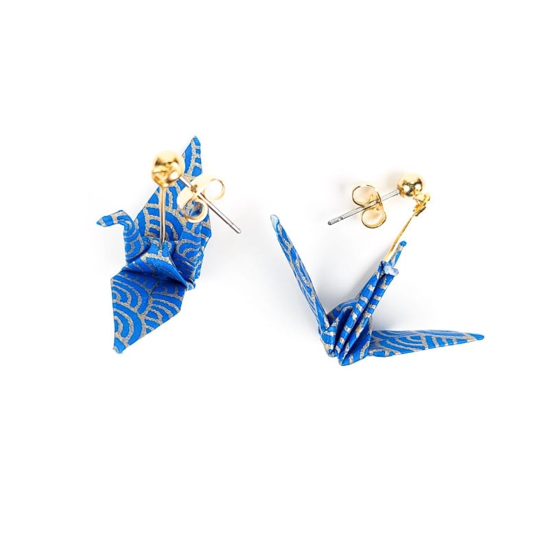 Pendientes Origami Azul