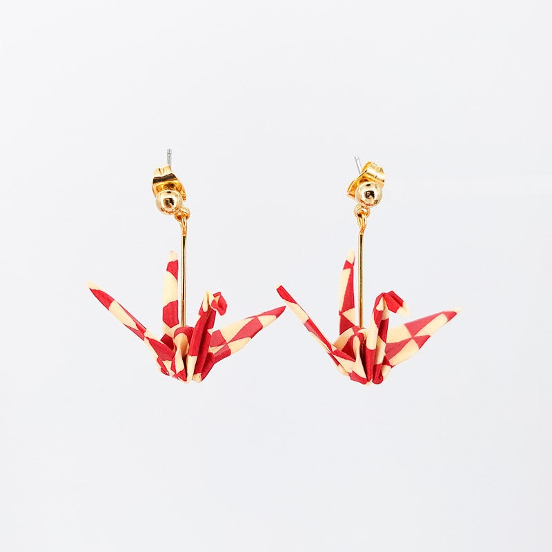Pendientes Origami Rojo