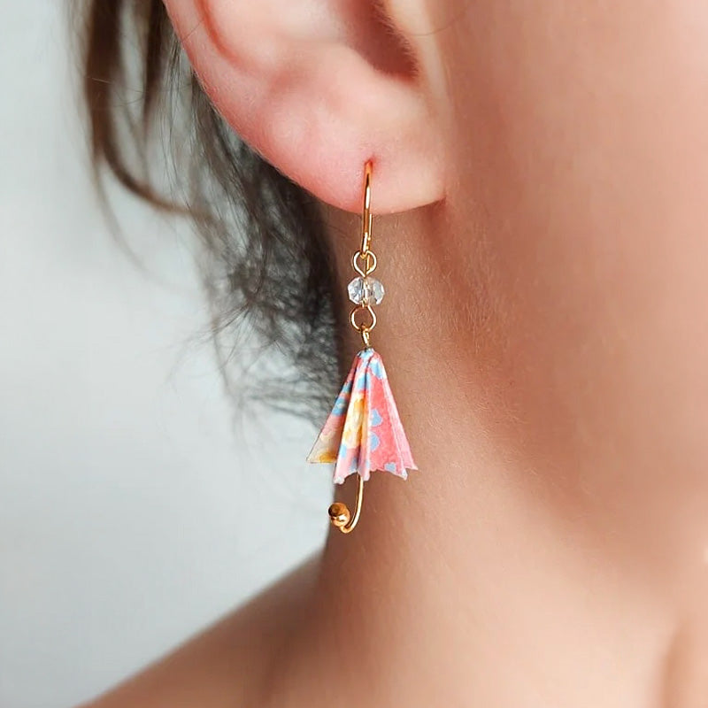 Pendientes Paraguas Rosa