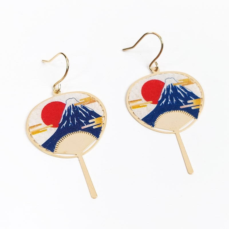 Pendientes Uchiwa Monte Fuji