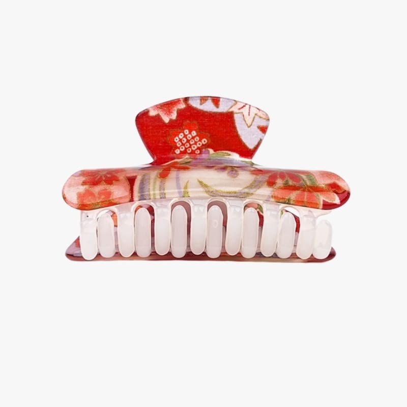 Pinza de pelo japonesa roja