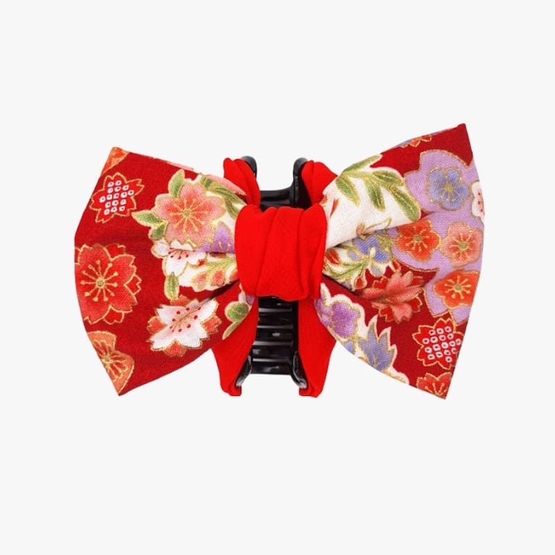 Pinza de Pelo Japonesa Lazo Rojo