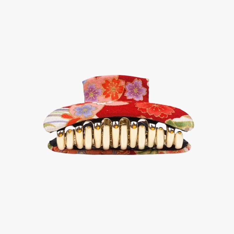 Pinza de Pelo Japonesa Tela Roja