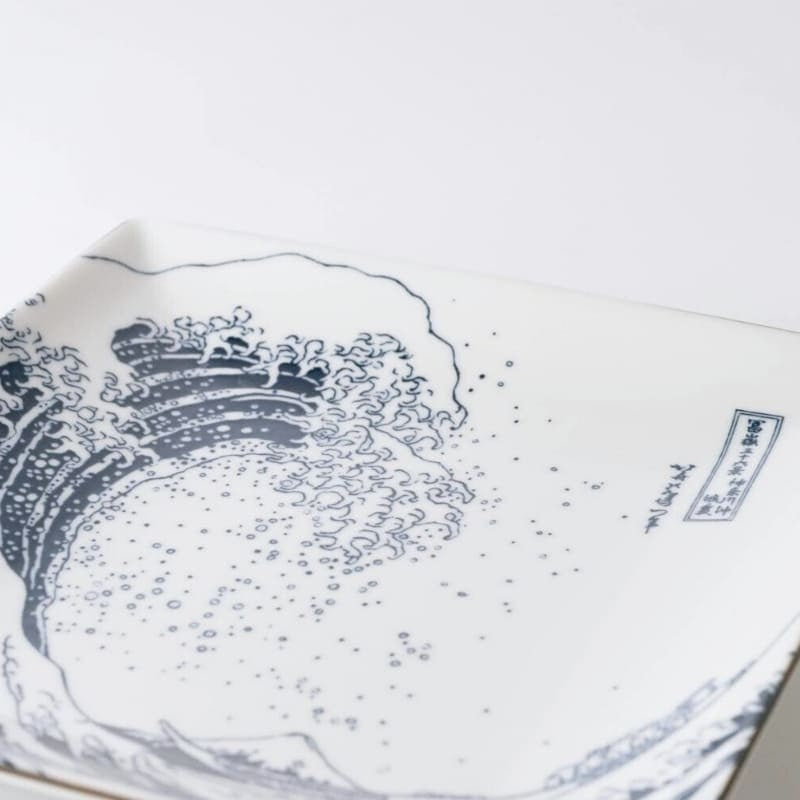 Plato Cuadrado Japonés Hokusai