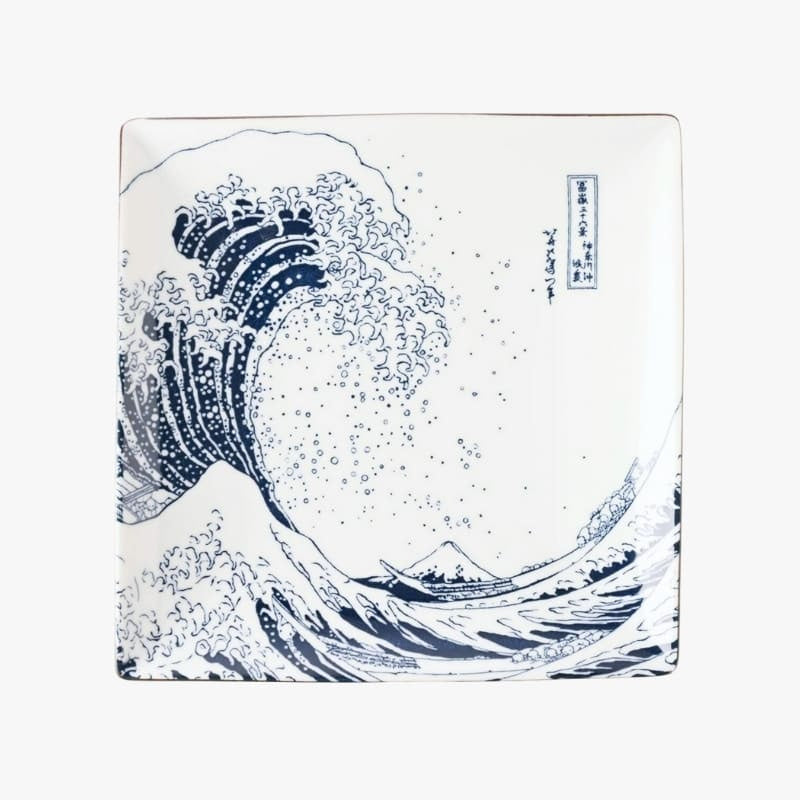 Plato Cuadrado Japonés Hokusai