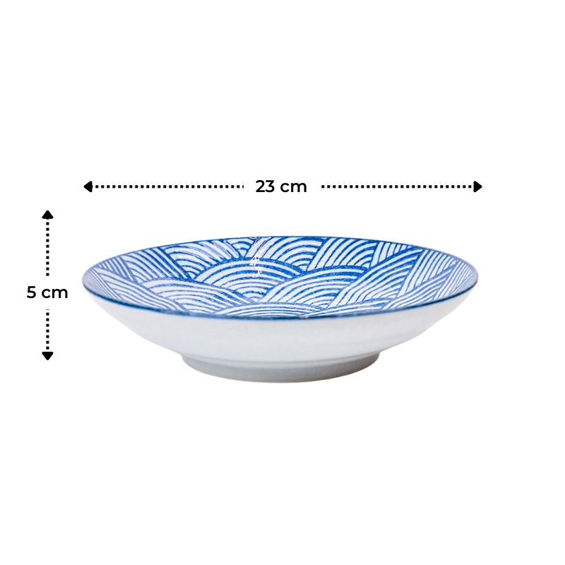 Plato japonés hondo Seigaiha