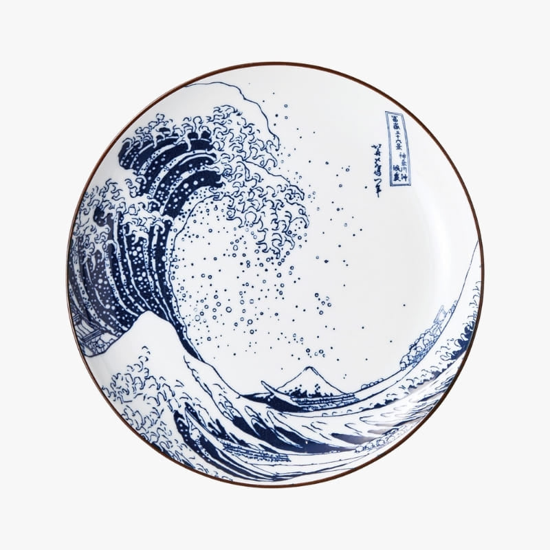 Plato Japonés Redondo Hokusai