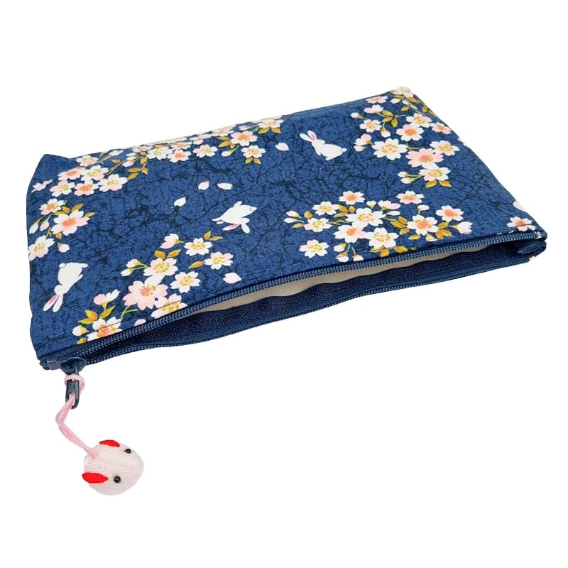 Pochette Japonaise Usagi Sakura Bleu