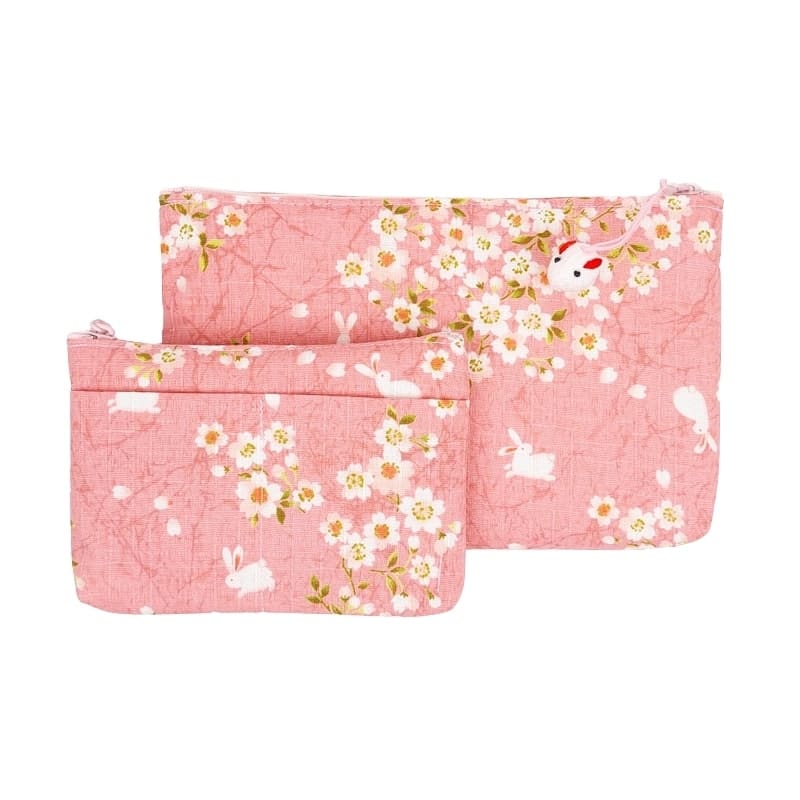 Pochette Japonaise Usagi Sakura Rose