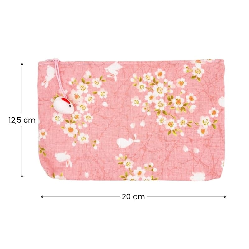 Pochette Japonaise Usagi Sakura Rose