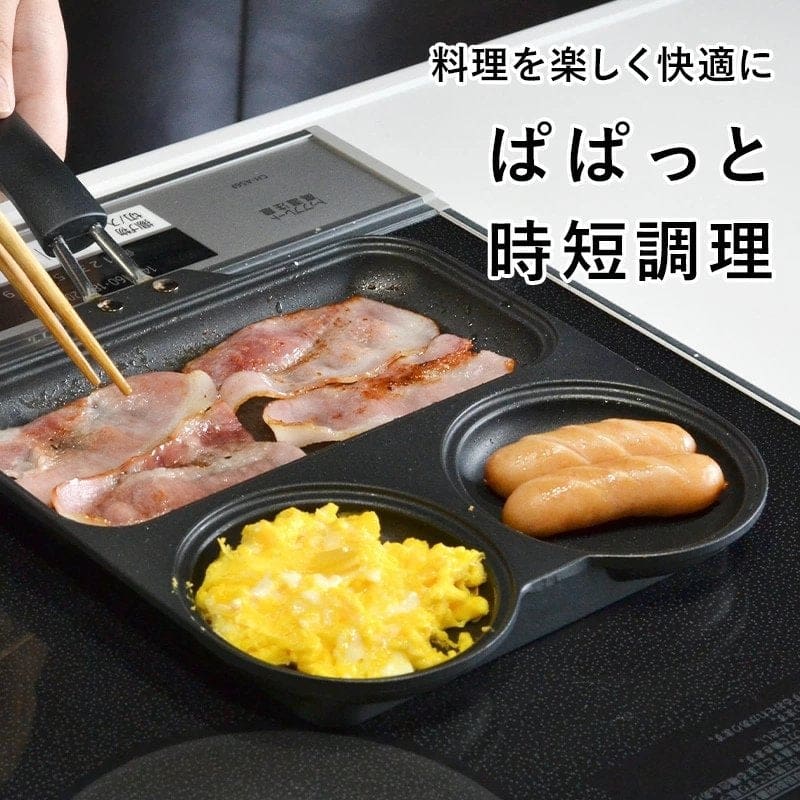 Sartén japonesa con compartimentos