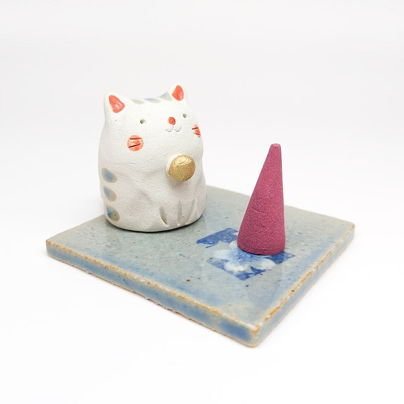 Porta Incienso Gato Japonés