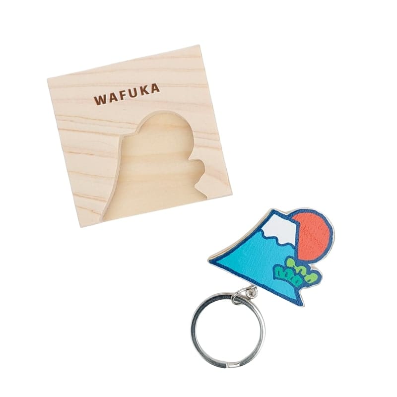 Porte-Clé Japonais en Cyprès Mont Fuji