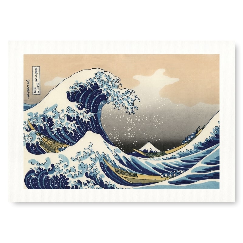 Póster Hokusai La Gran Ola de Kanagawa A3