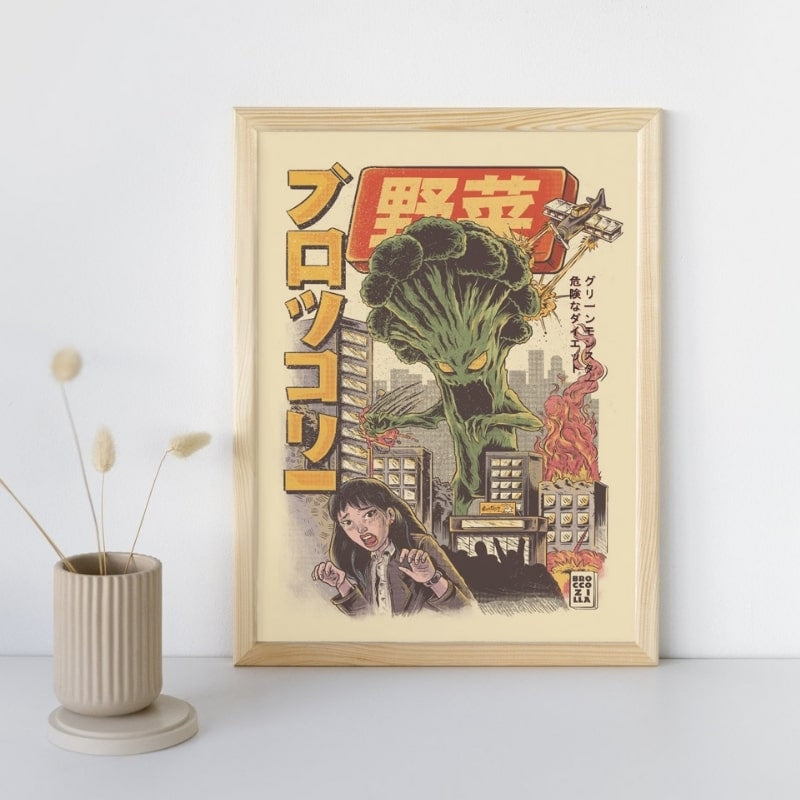 Póster Japonés Broccozilla A3