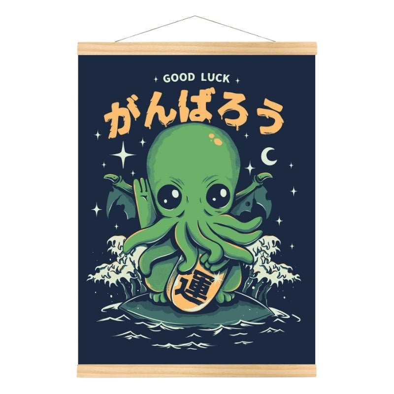 Póster Japonés Buena Suerte A3