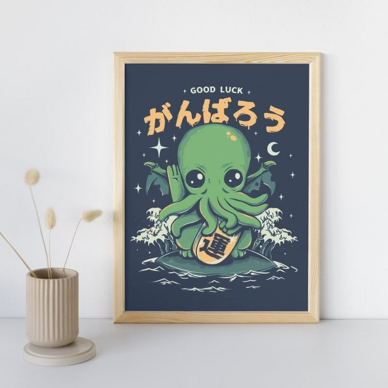 Póster Japonés Buena Suerte A3