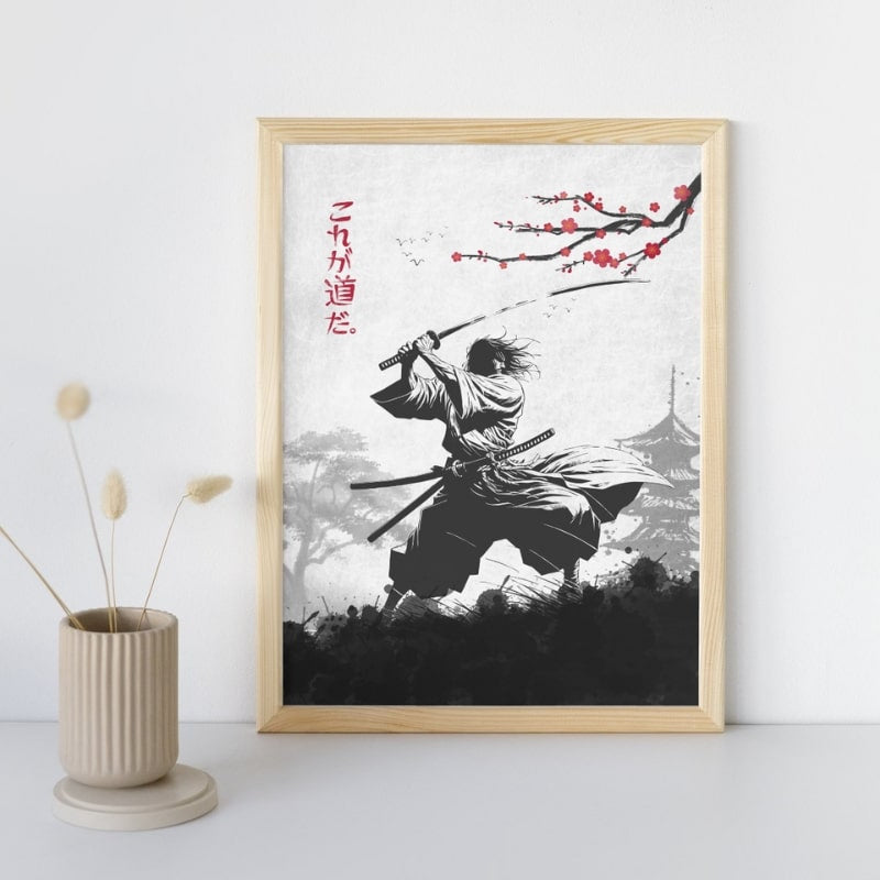 Póster Japonés Camino del Guerrero A3