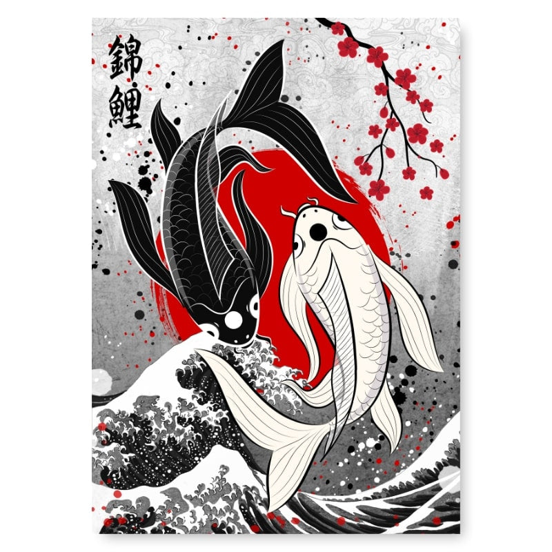 Póster Japonés Carpas Koi A3