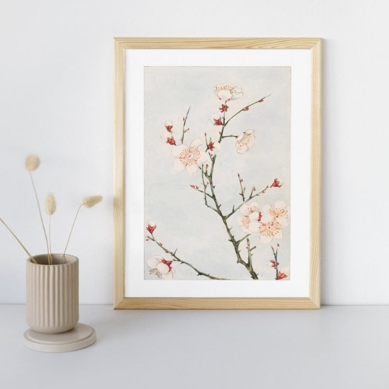 Póster Japonés Flor de Ciruelo A3