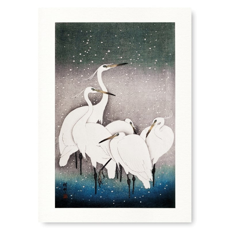 Póster Japonés Grupo de Garcetas A3
