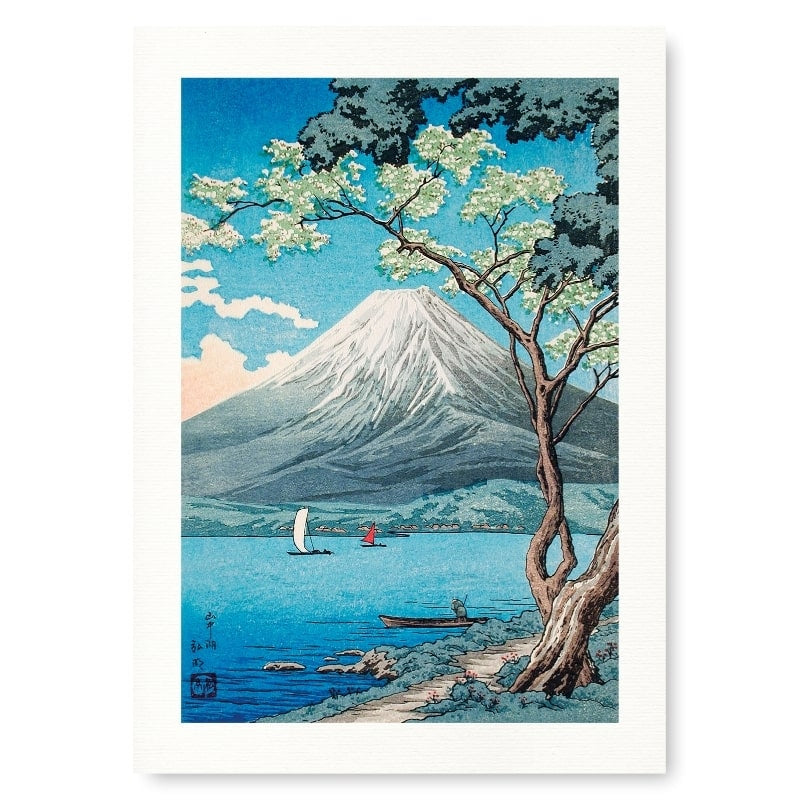 Póster Japonés - Lago Yamanaka A3