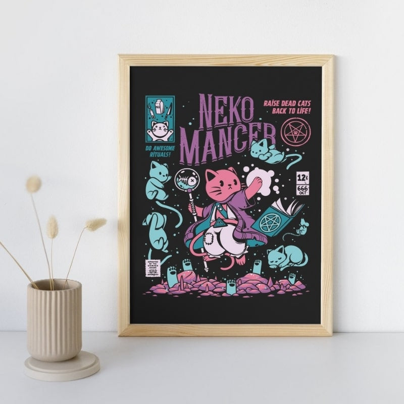 Póster Japonés Nekomancer A3