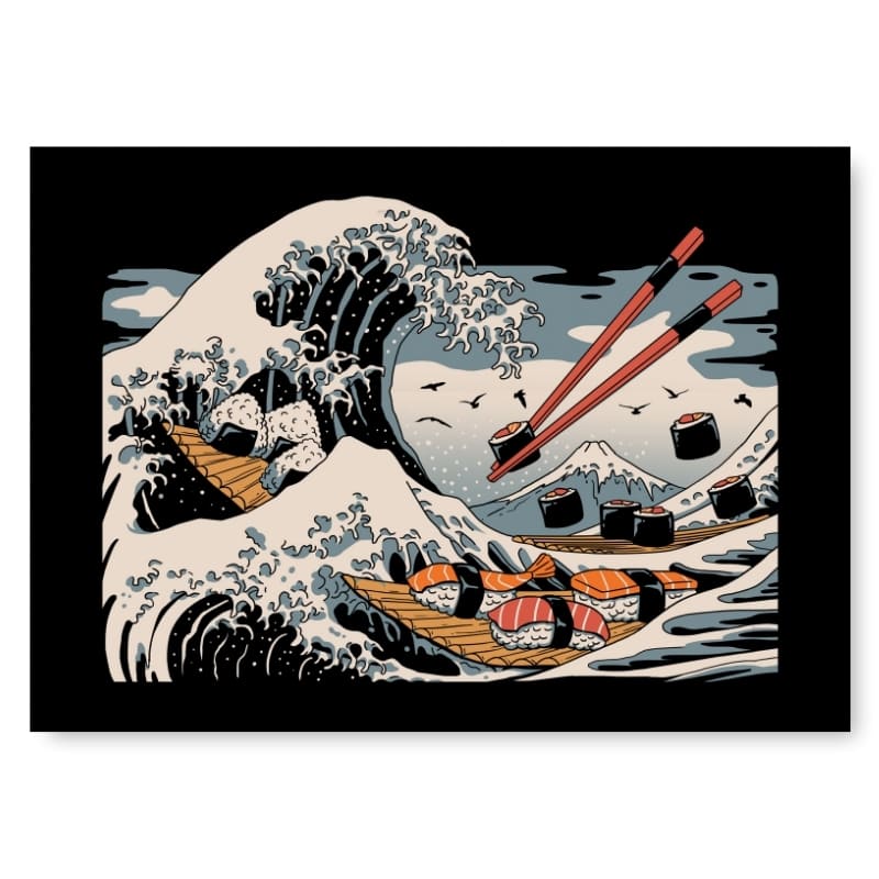 Póster Japonés Sushi Kanagawa A3