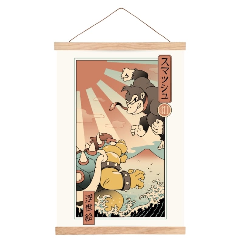 Póster Japonés Ukiyo-e Kaiju Smash A3