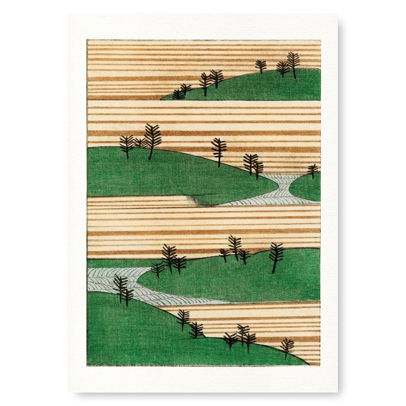 Póster Japonés Watanabe Seitei - Paisaje A3