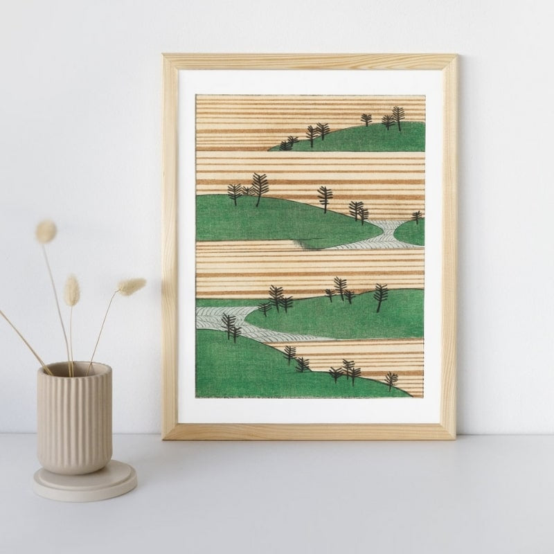 Póster Japonés Watanabe Seitei - Paisaje A3