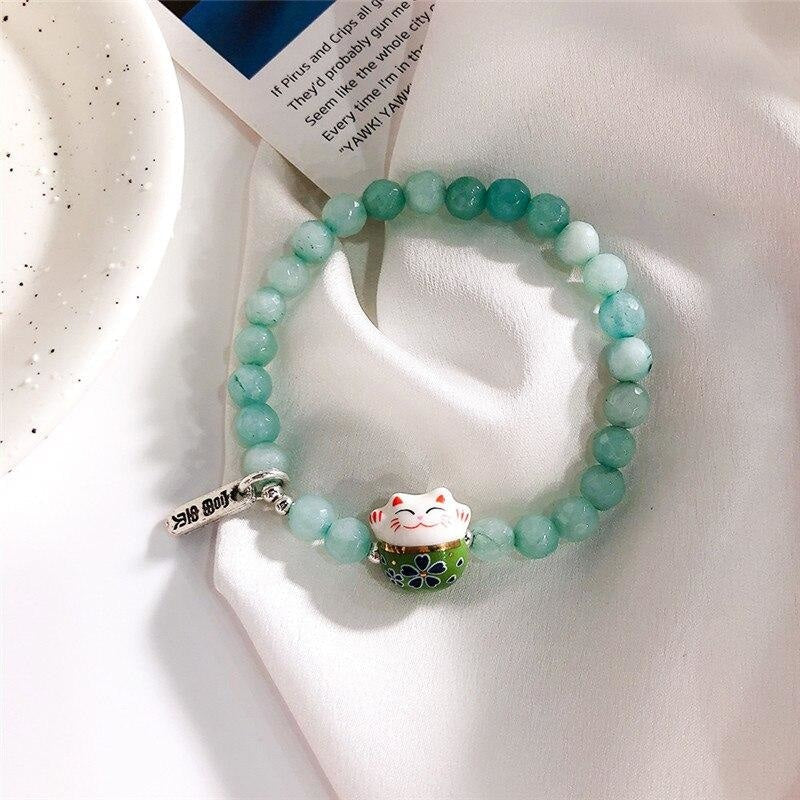 Pulsera Maneki Neko - Perlas