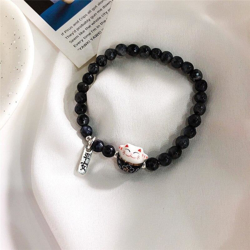 Pulsera Maneki Neko - Perlas