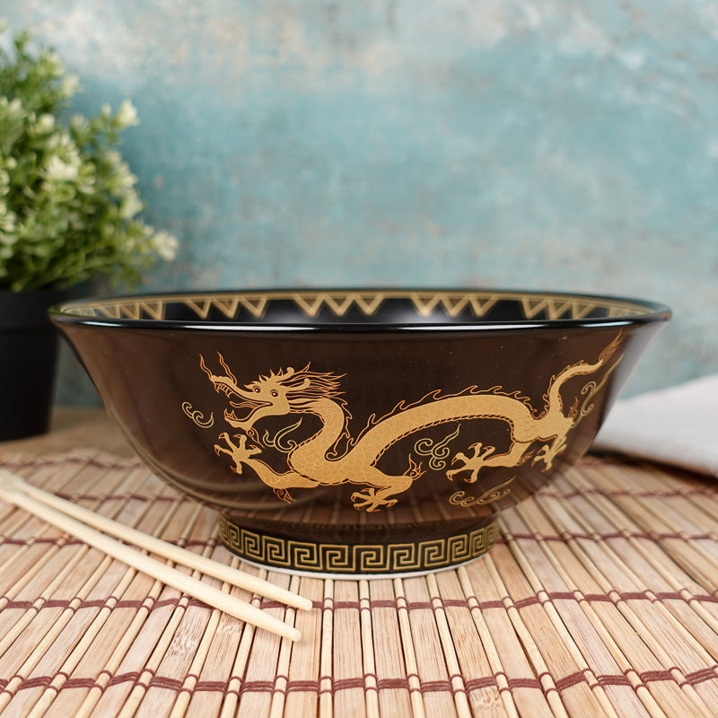 Bol de Ramen Japonés Negro