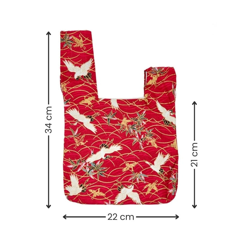 Bolso Japonés Tsuru Rojo
