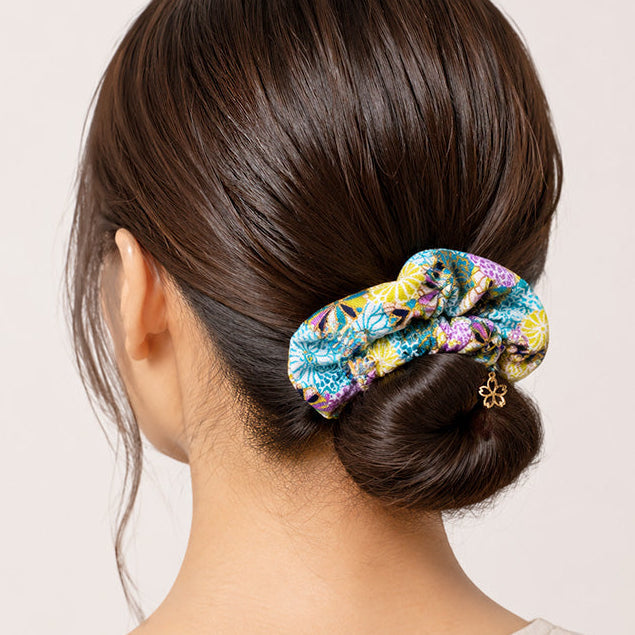 Scrunchie Japonés - Azul