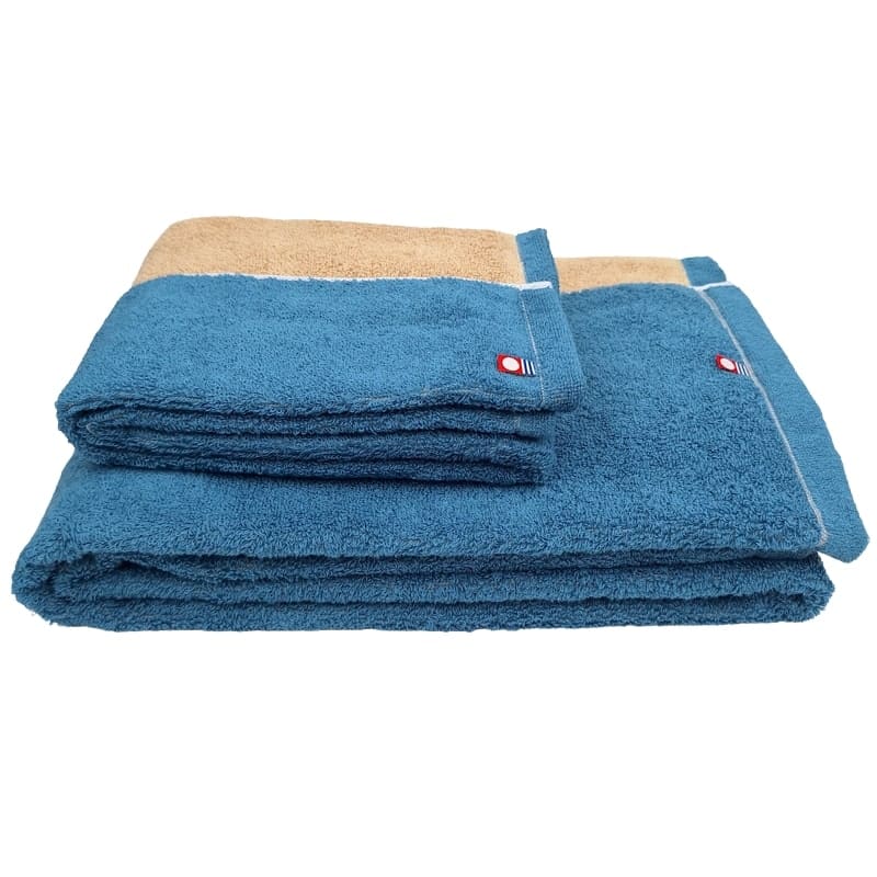 Serviette de Bain Imabari Bicolore Bleue