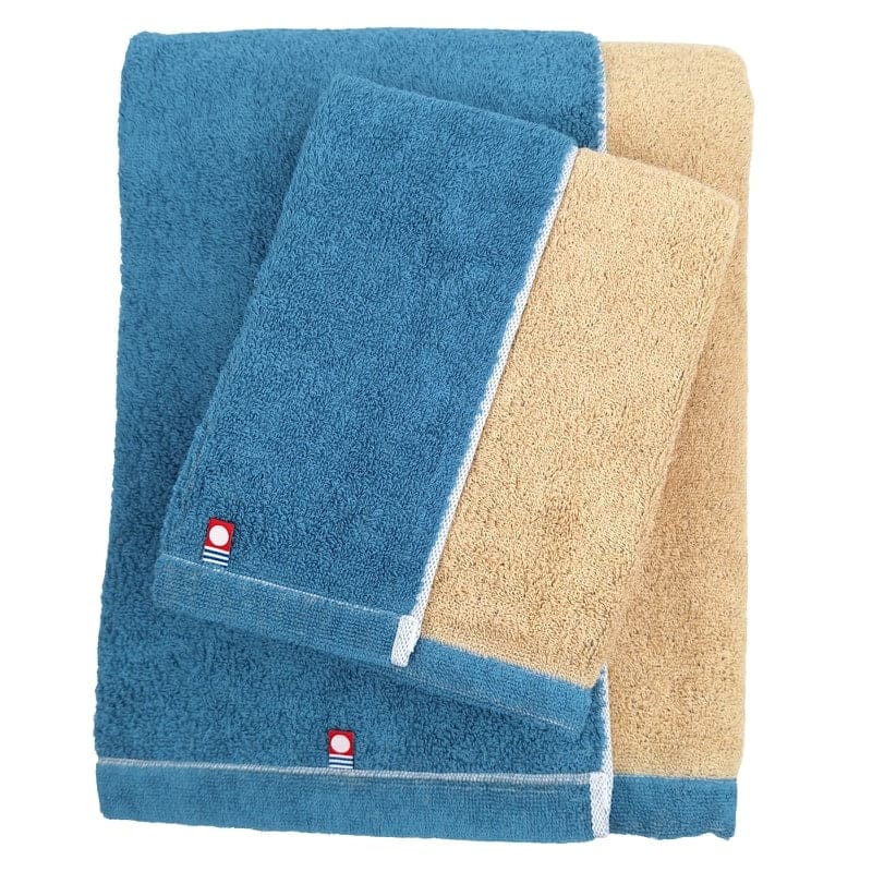 Serviette de Bain Imabari Bicolore Bleue