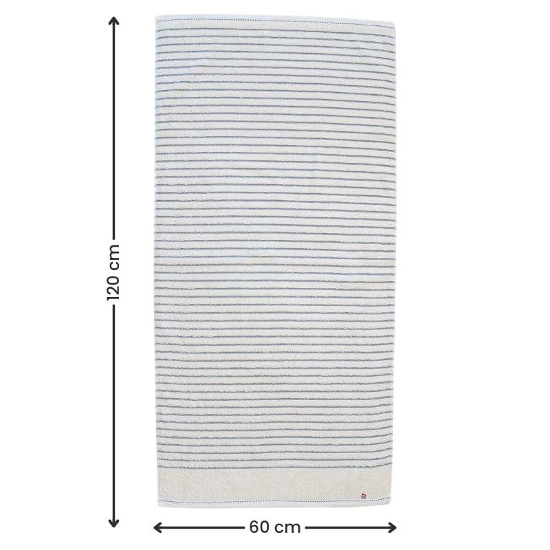 Toalla japonesa de rayas azules