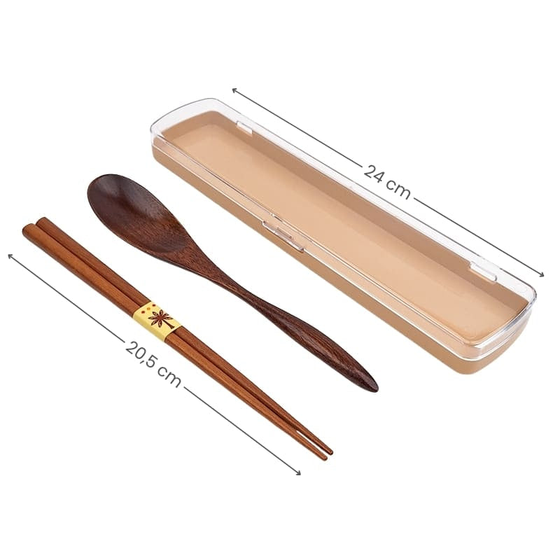 Set Baguettes & Cuillère avec Boîte de Transport