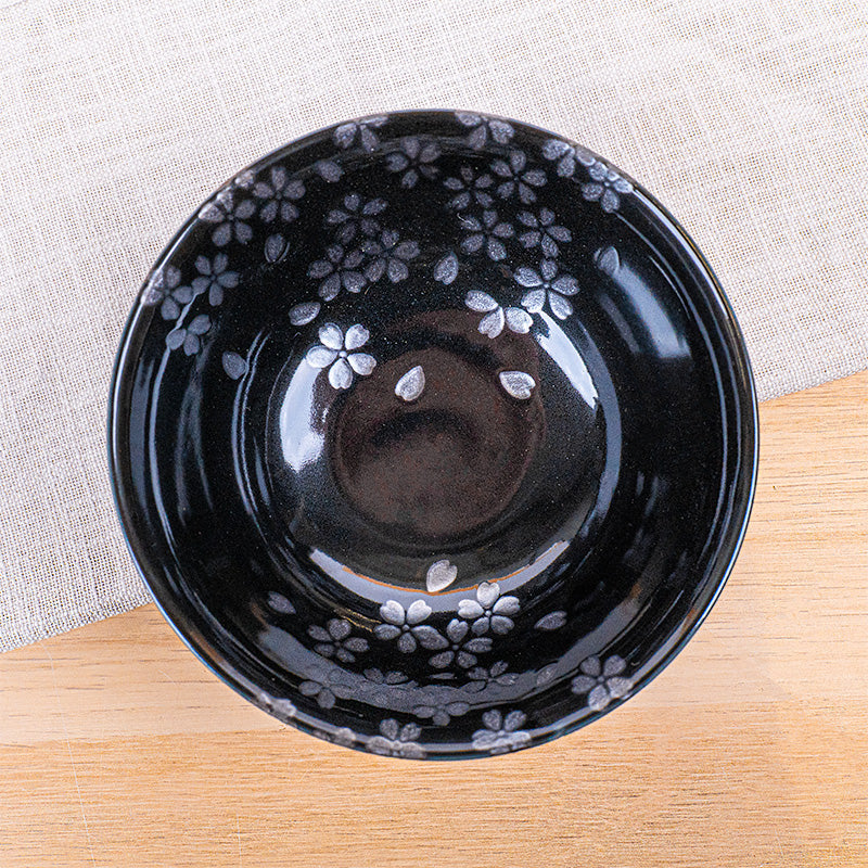 Set de 2 cuencos japoneses blanco y negro