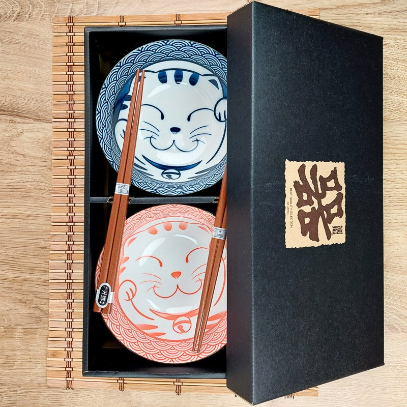 Set de 2 Cuencos Japoneses Gatos