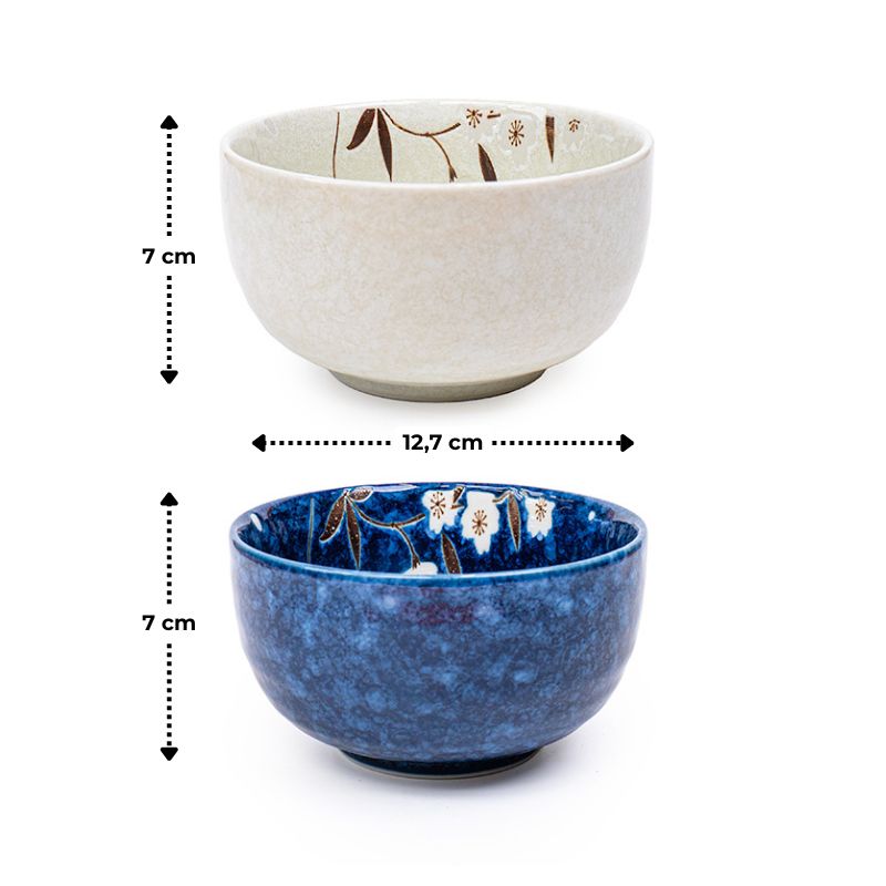 Set de 2 cuencos japoneses pequeños Sakura