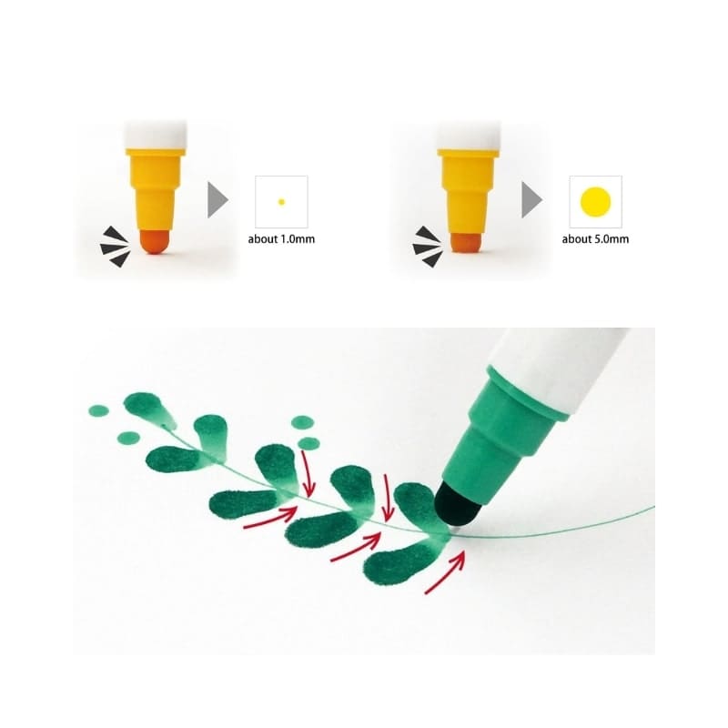 Juego de 6 rotuladores Dot Double Point