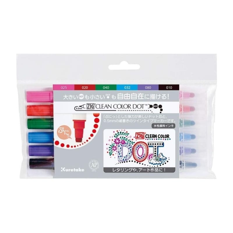 Set de 6 Rotuladores Dot Double Point